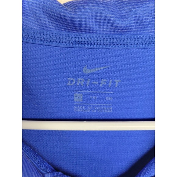 Nike Polo Shirt Mens 2XL On Field Performance Dri-Fit Swoosh Blue - Picture 6 of 11